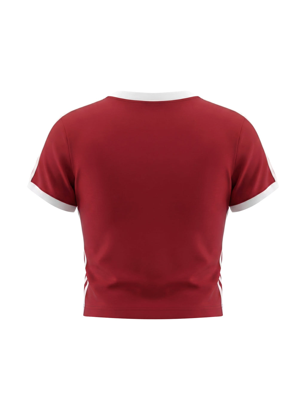 Women's Retro Binding V-Neck Crop T-Shirt