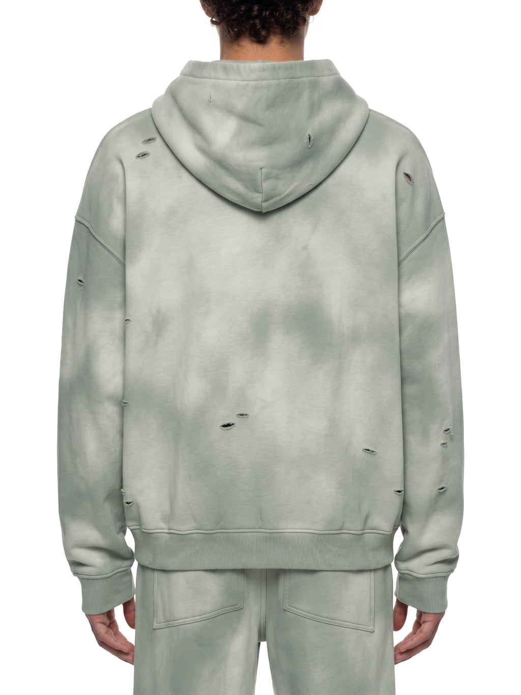 Unisex Sunfade Frayed Fleece Hoodie