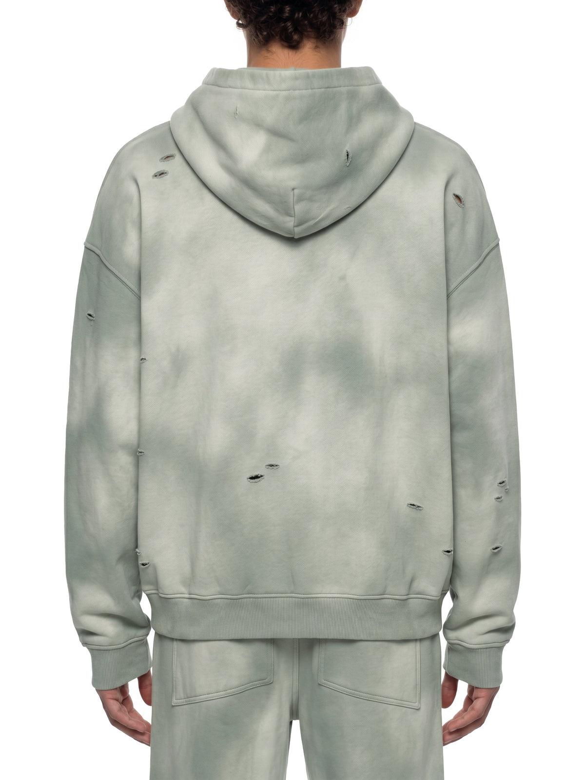 Unisex Sunfade Frayed Fleece Hoodie