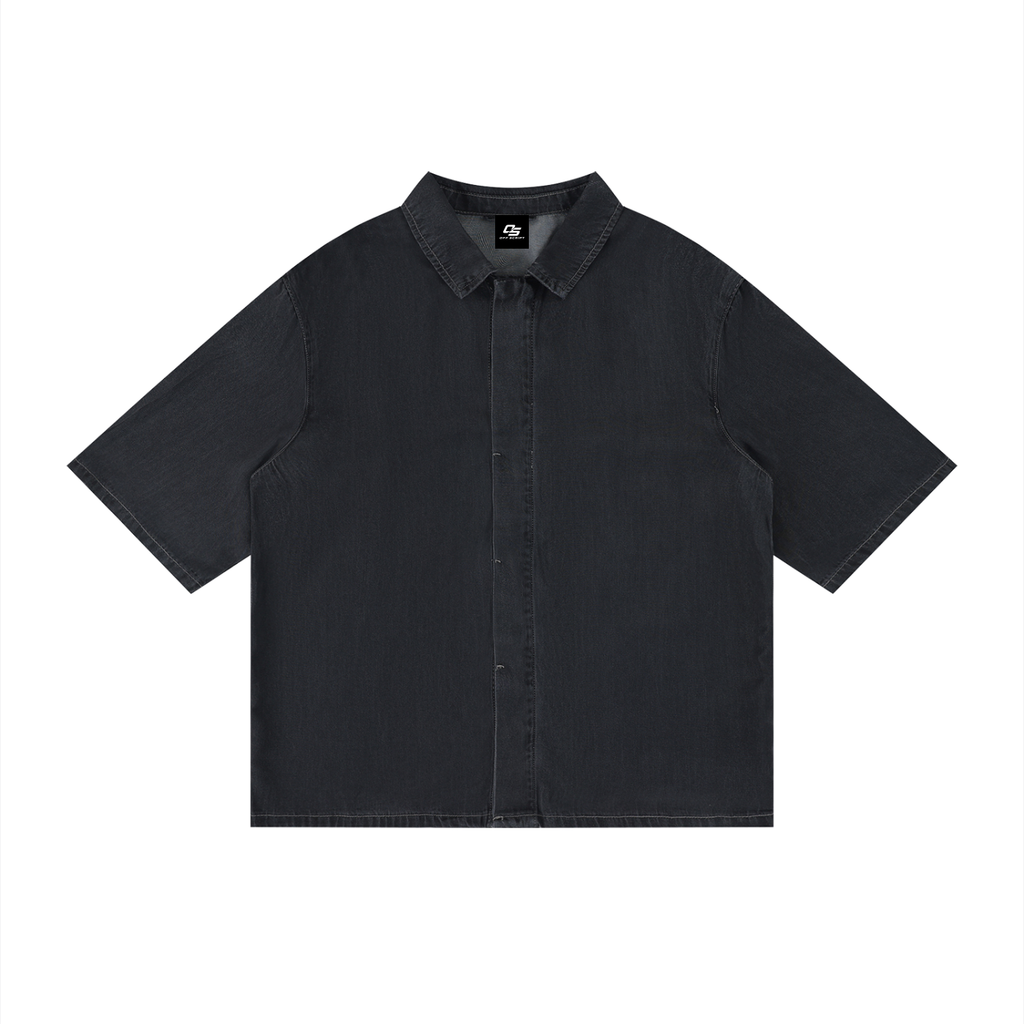 Unisex Vintage Wash Drop Shoulder Lyocell Shirt