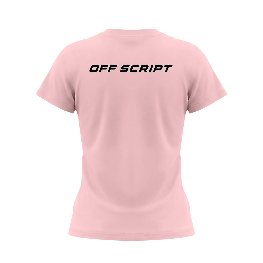 Drop Bear Women's Slim Fit Crewneck T-Shirt - Light Pink back 3D mockup