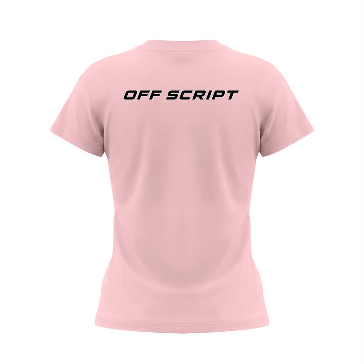 Drop Bear Women's Slim Fit Crewneck T-Shirt - Light Pink back 3D mockup