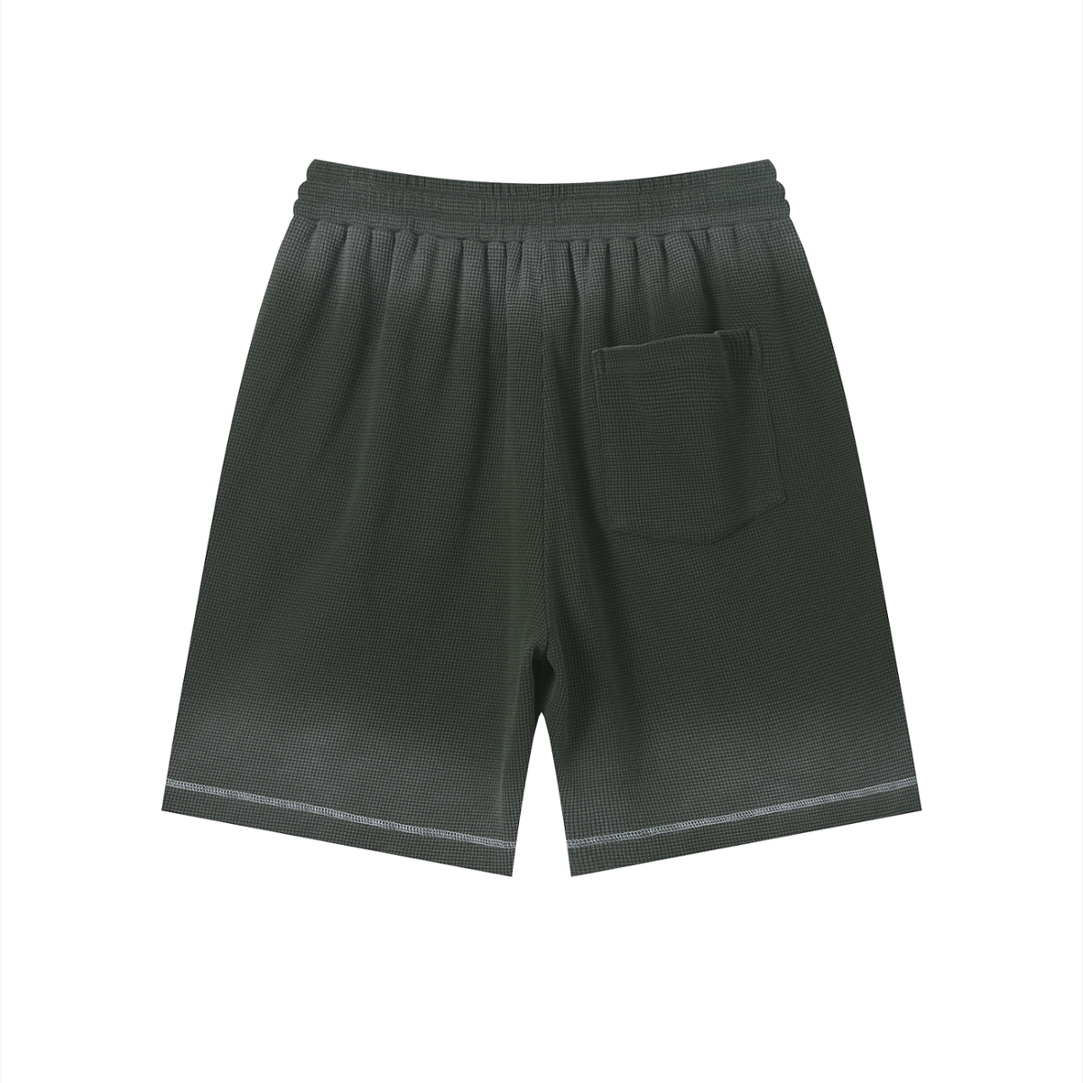 Unisex Sunfade Waffle Raw Hem Shorts