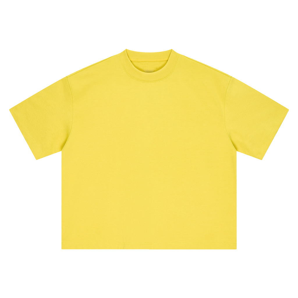 Olive Yellow Unisex Boxy Oversized T-Shirt front view
