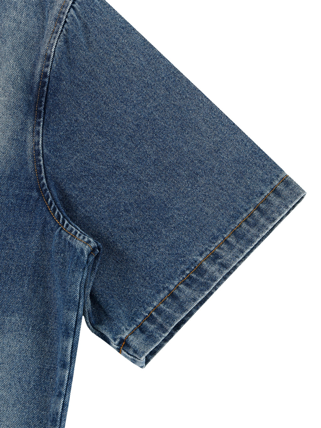 Unisex Vintage Washed Full-Zip Denim Shirt