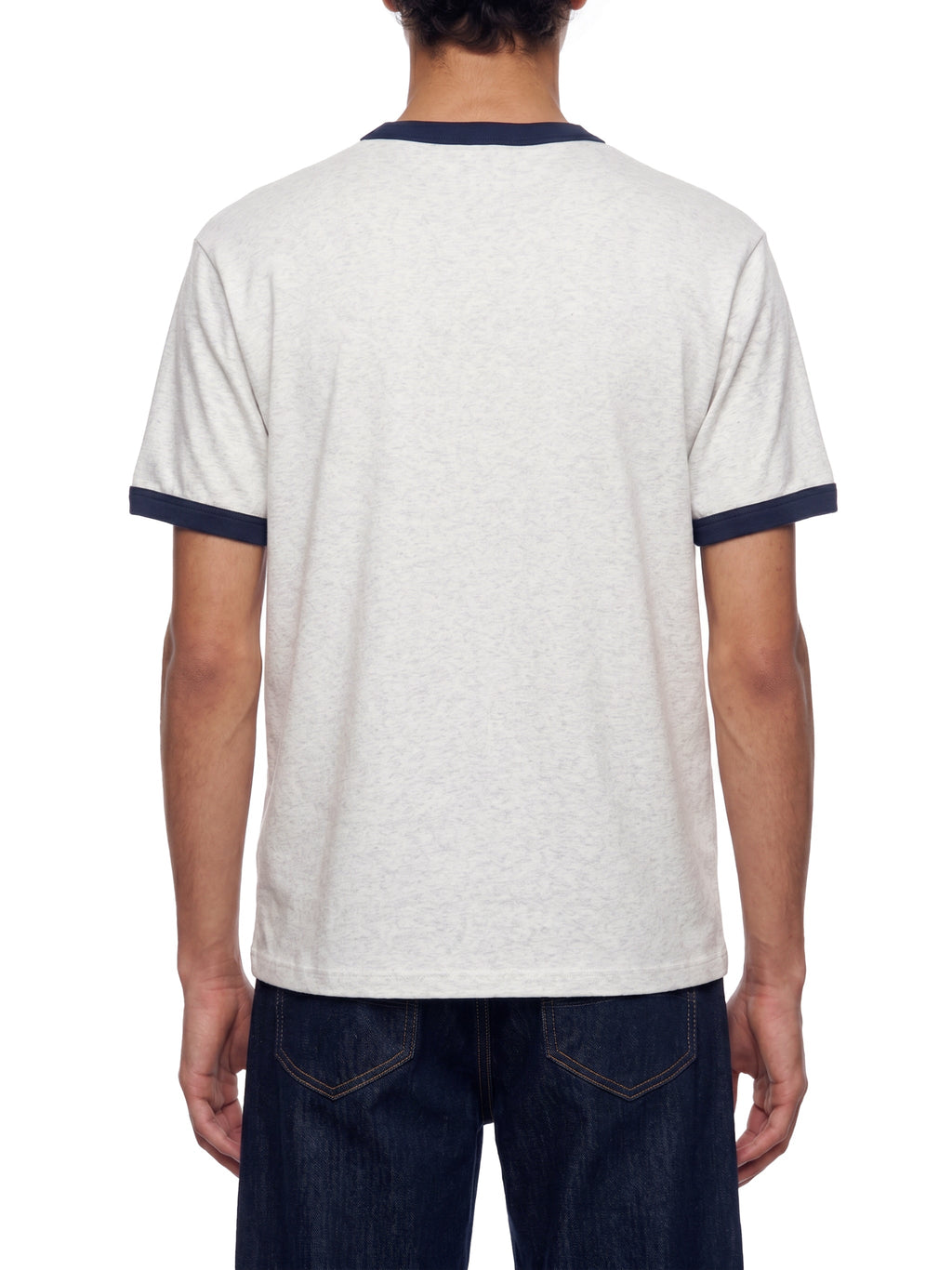 Unisex Contrast-Edge Ribbed Crewneck T-Shirt gallery view