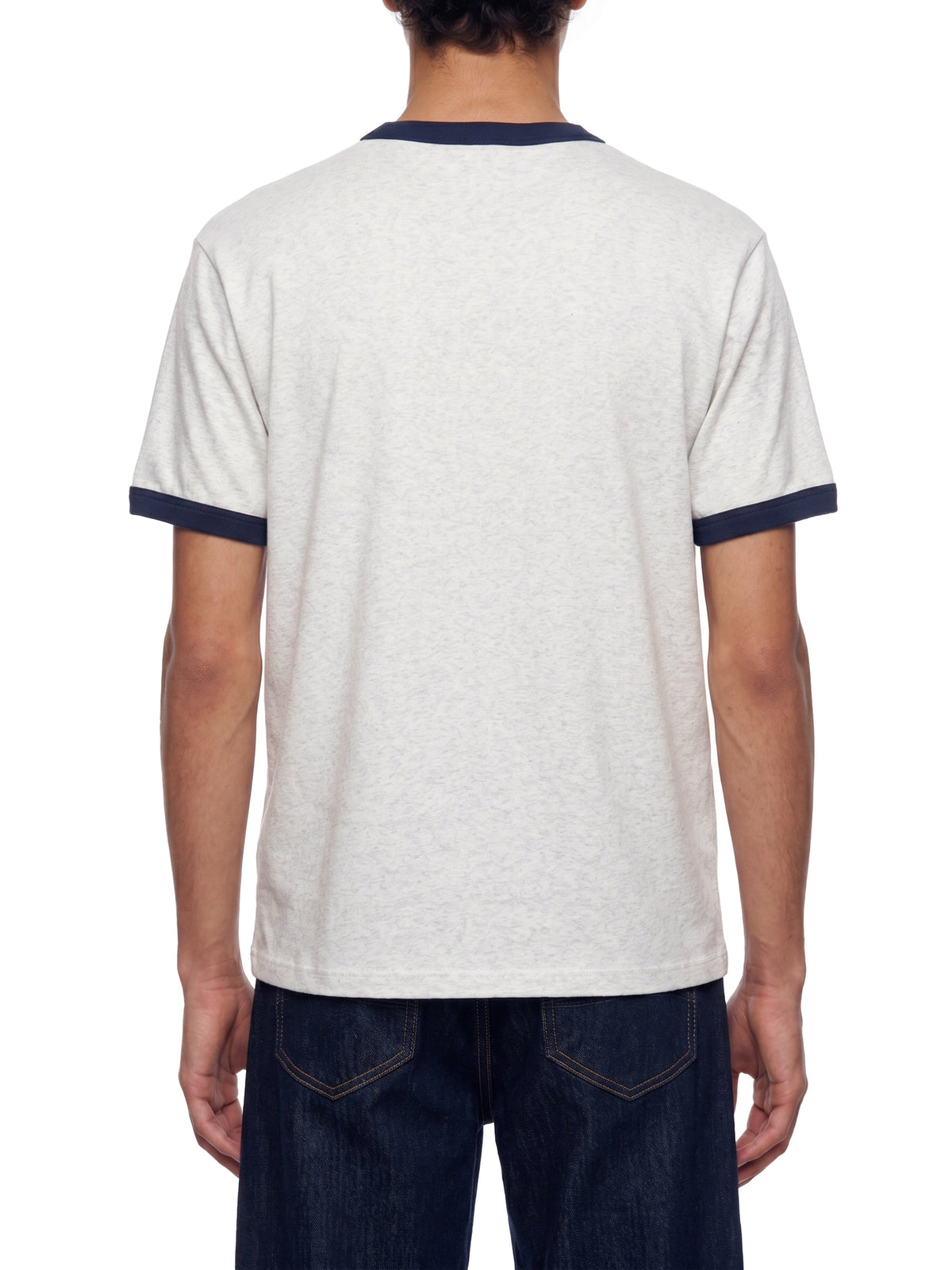 Unisex Contrast-Edge Ribbed Crewneck T-Shirt gallery view