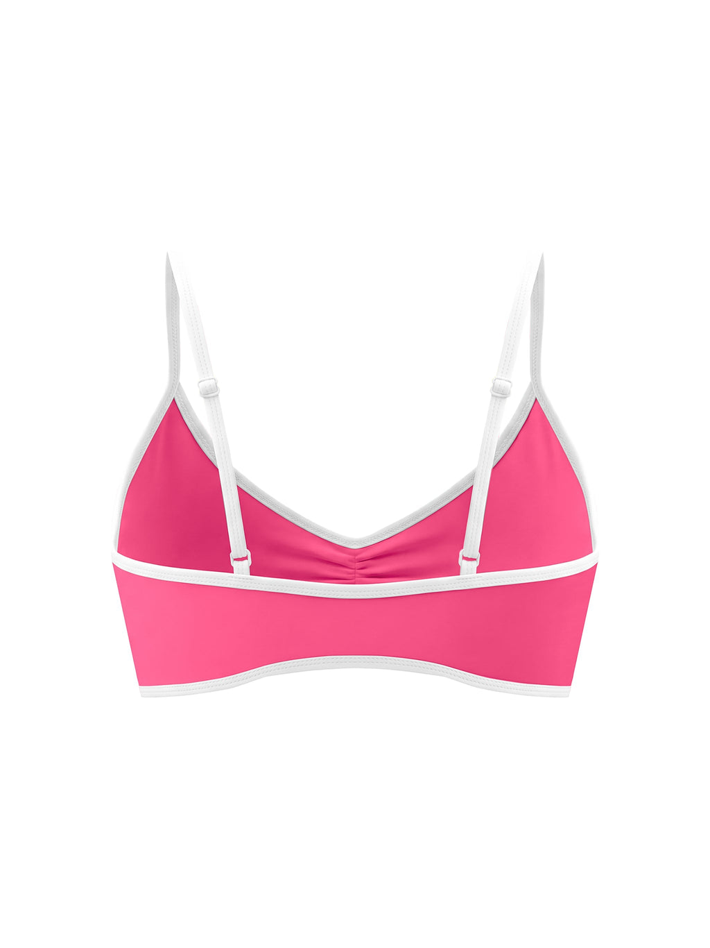 Women's Color Block Ruched V-Neck Sports Bra