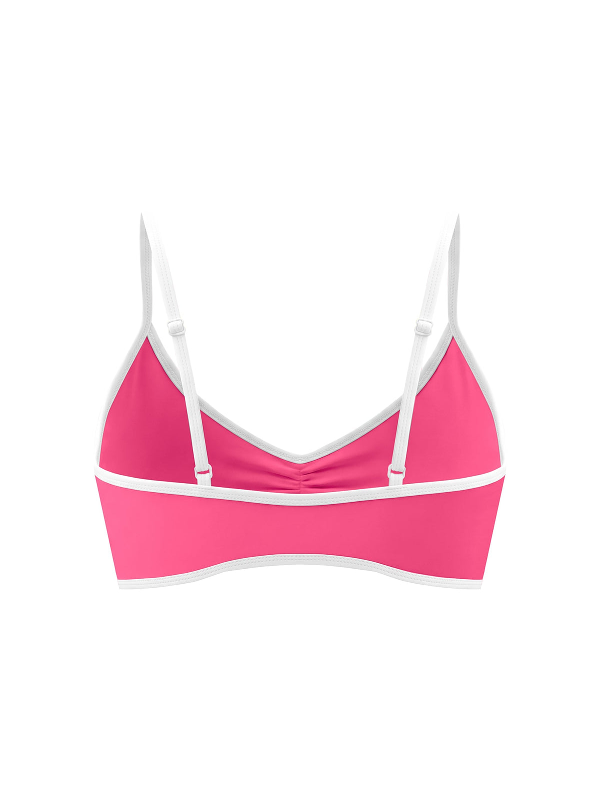 Women's Color Block Ruched V-Neck Sports Bra
