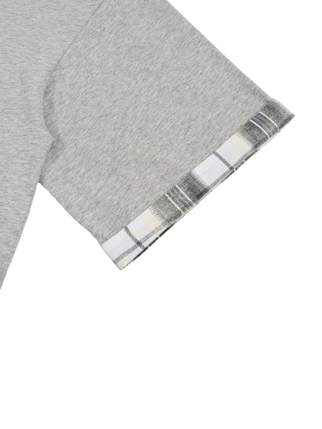 Unisex Plaid Paneled T-Shirt
