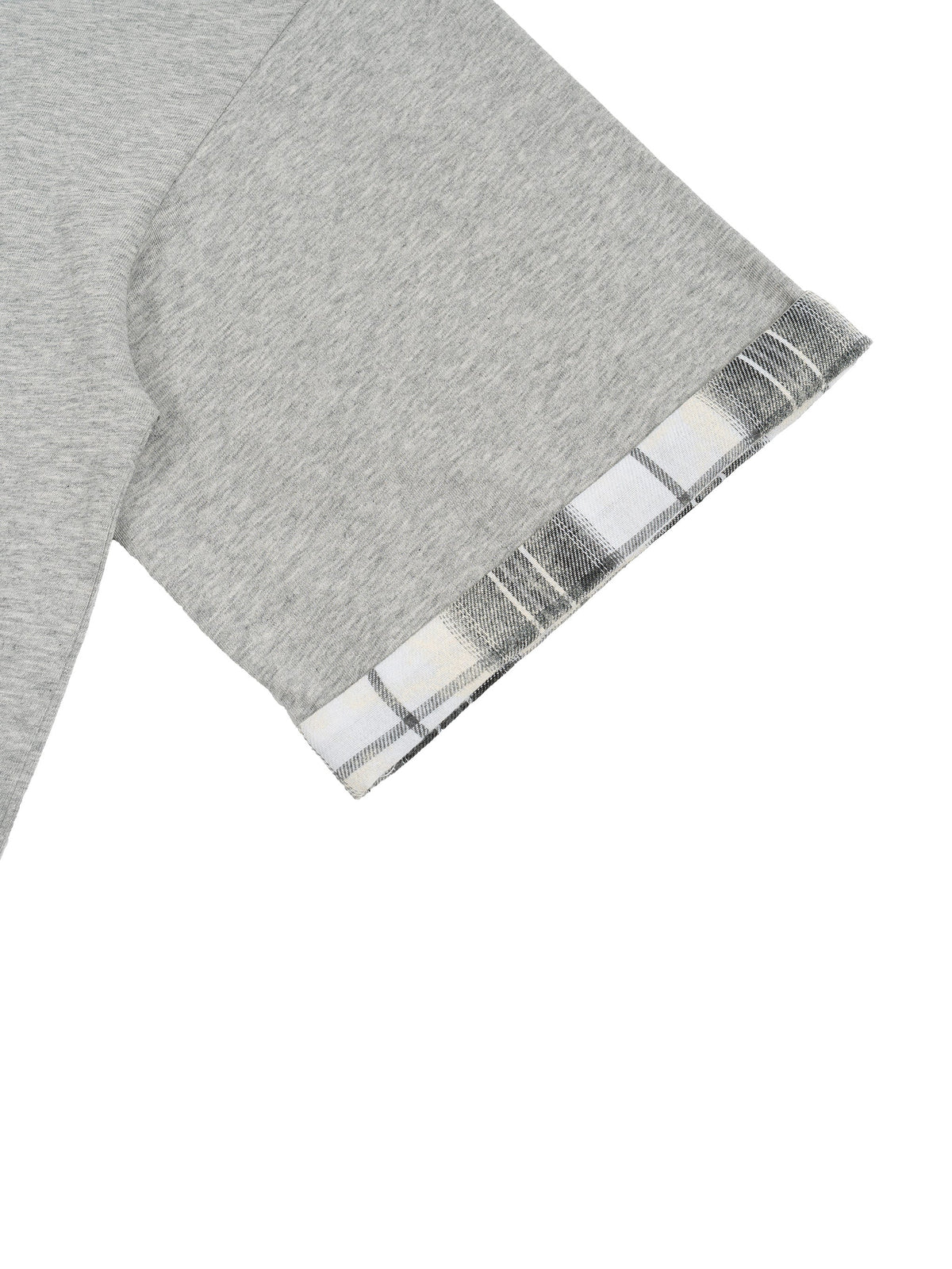 Unisex Plaid Paneled T-Shirt