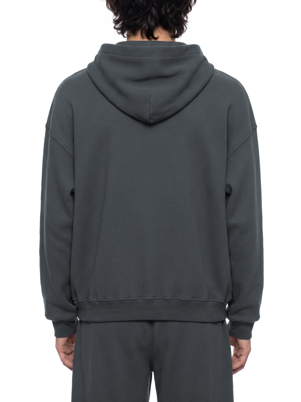 Unisex Waffle Boxy Full-Zip Hoodie