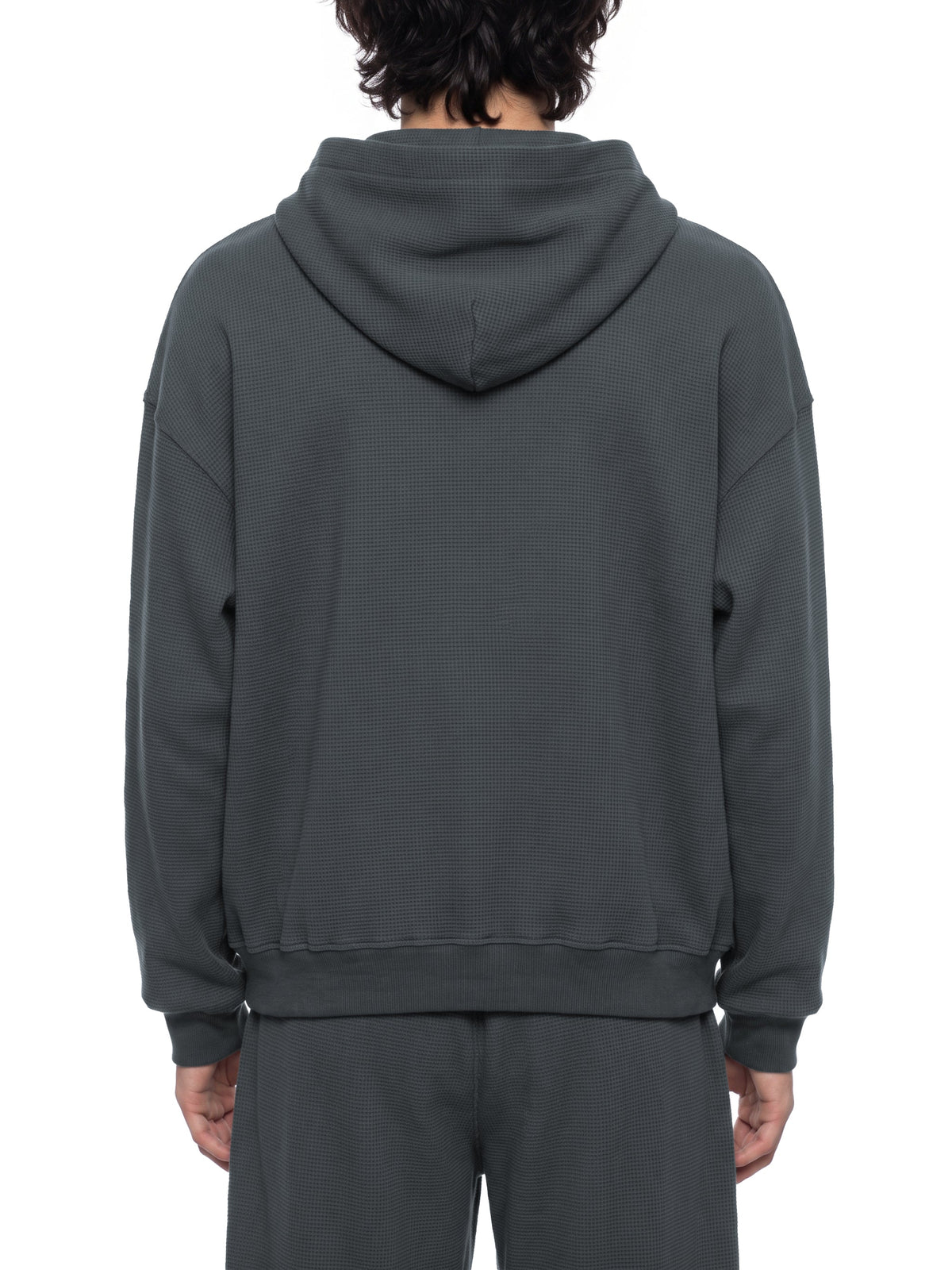 Unisex Waffle Boxy Full-Zip Hoodie