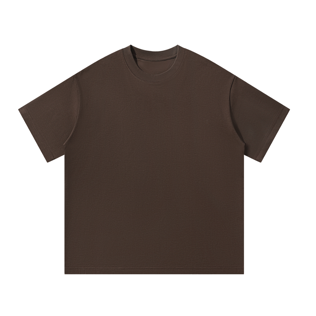 Coffee Unisex Oversized Cotton T-Shirt front view