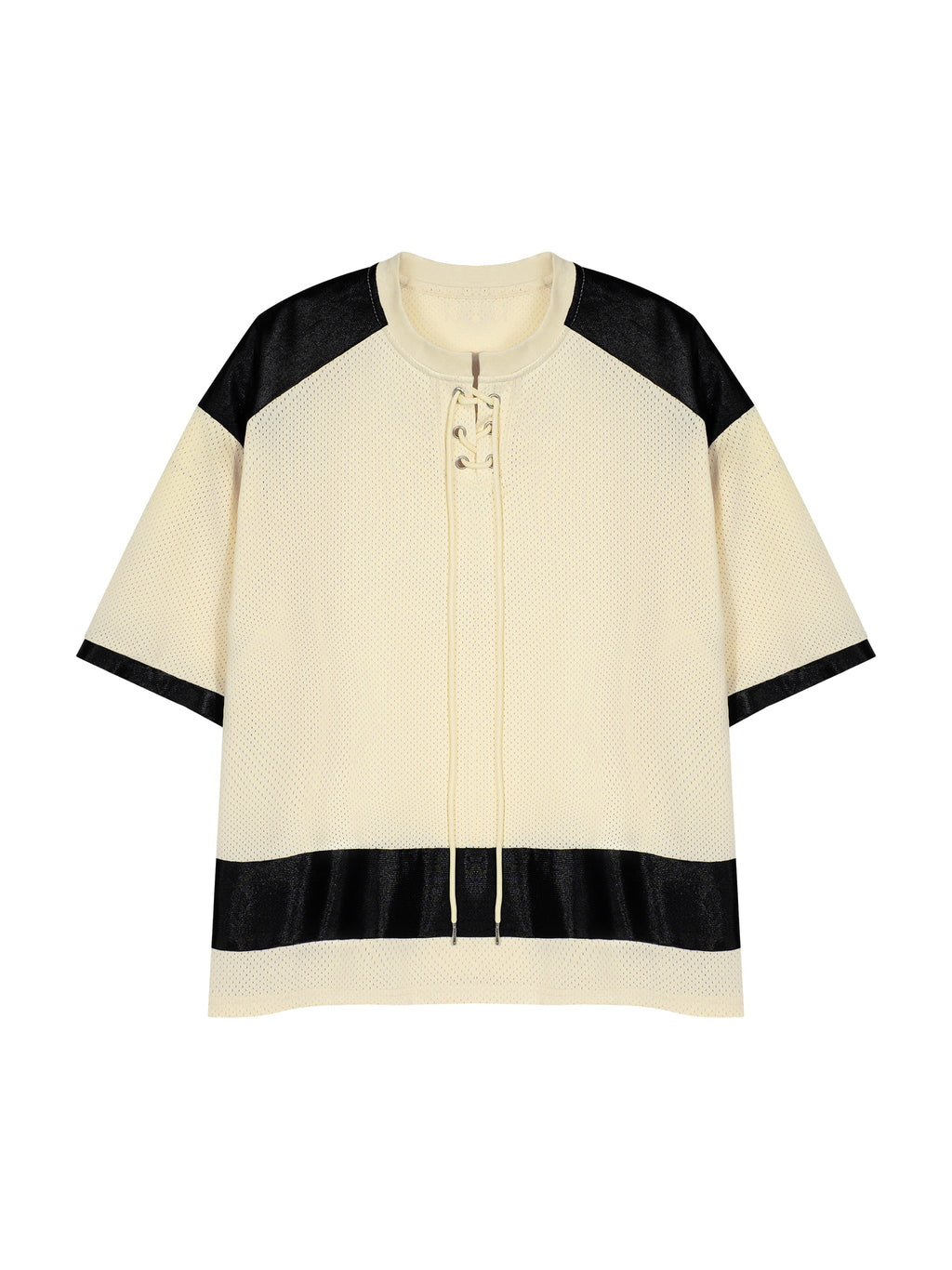 Unisex Raglan Sleeve Mesh Boxy T-Shirt