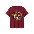 German Shepherd Sunset Kids' Crewneck Short-Sleeve T-Shirt