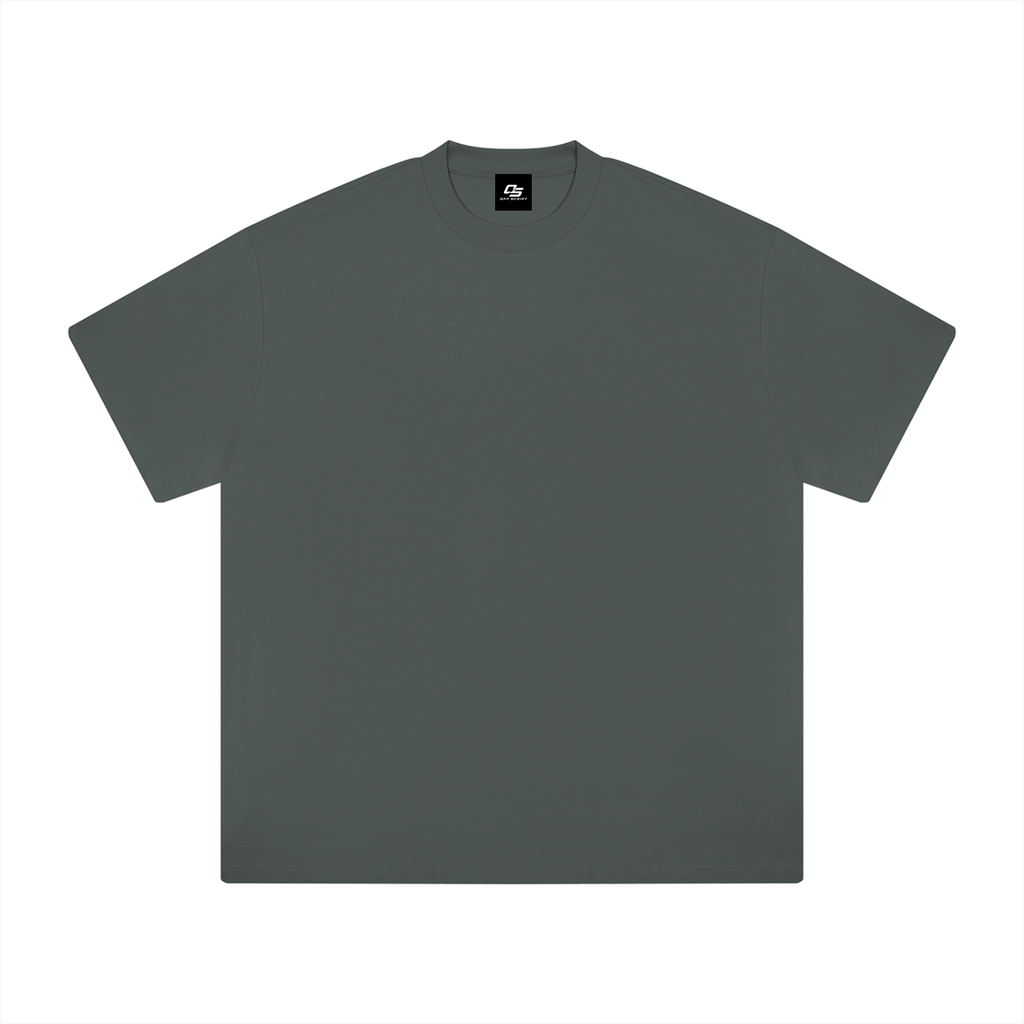 Dark Gray Heavyweight Drop Shoulder T-Shirt front product view