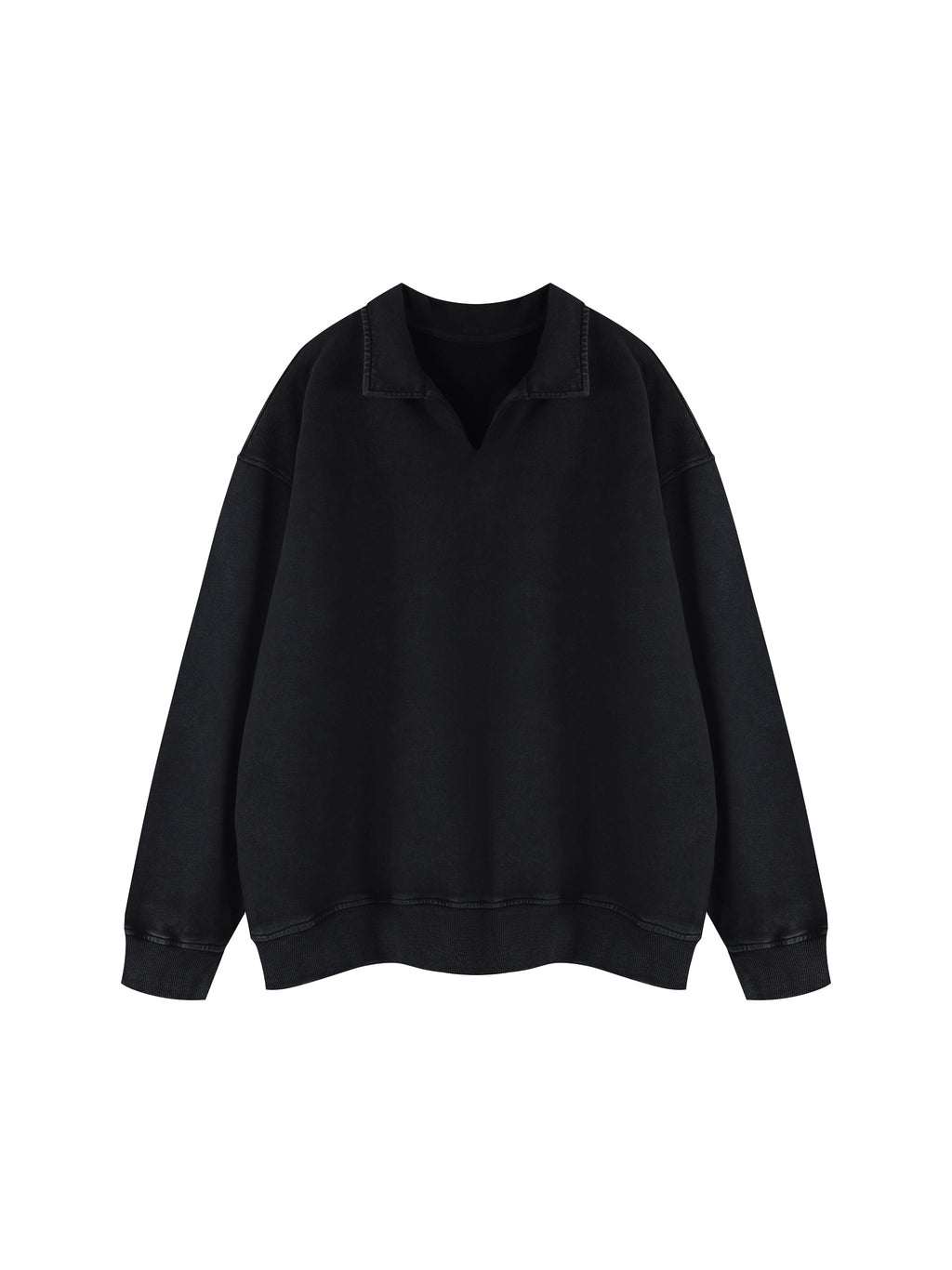 Unisex Vintage Wash Collared Sweatshirt