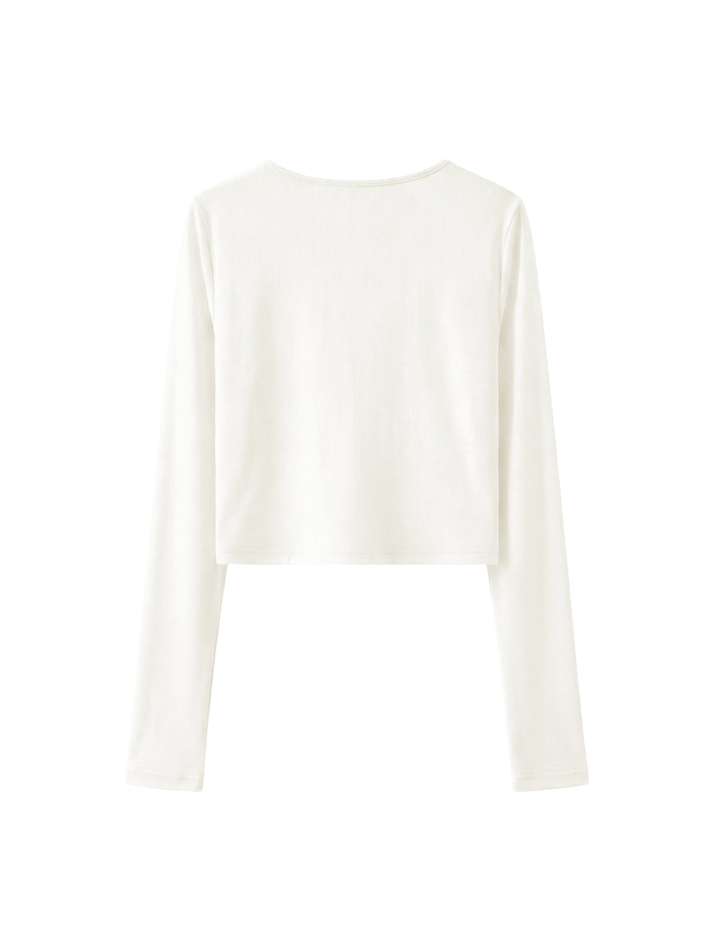 Women's Ruched Long Sleeve Crop T-Shirt