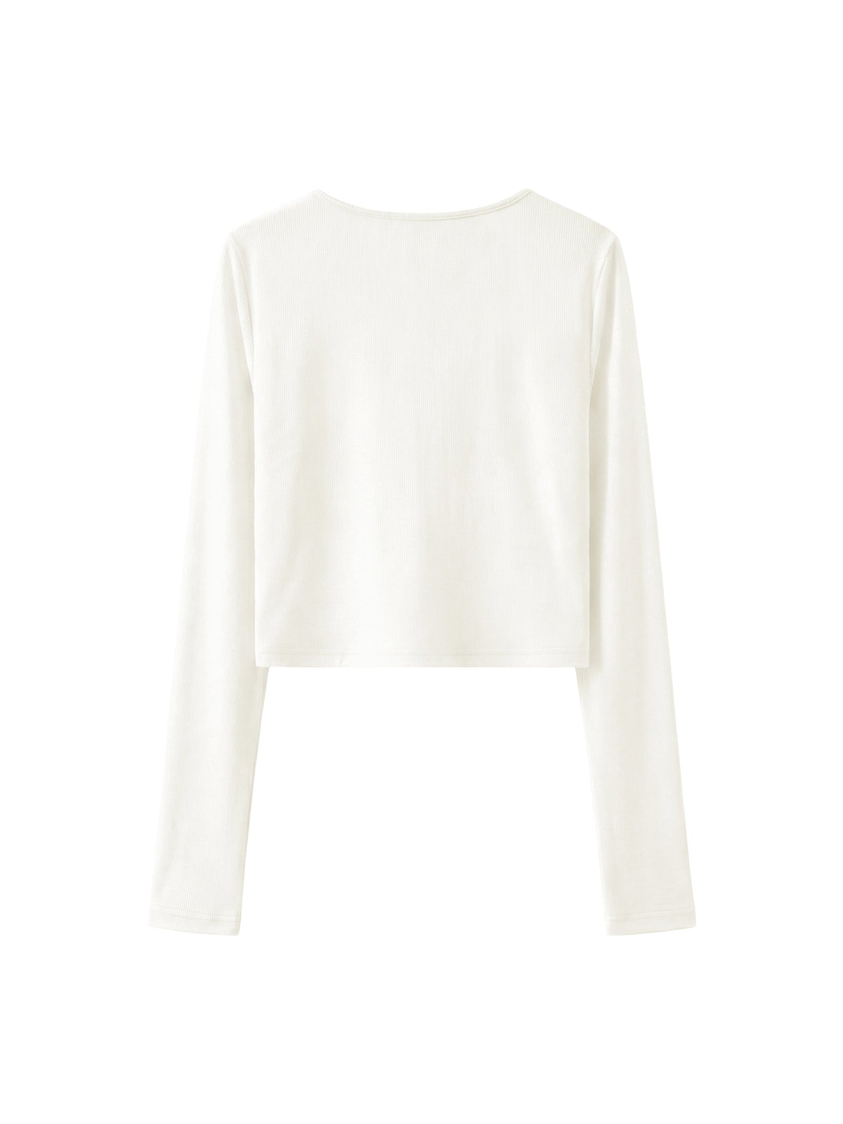 Women's Ruched Long Sleeve Crop T-Shirt