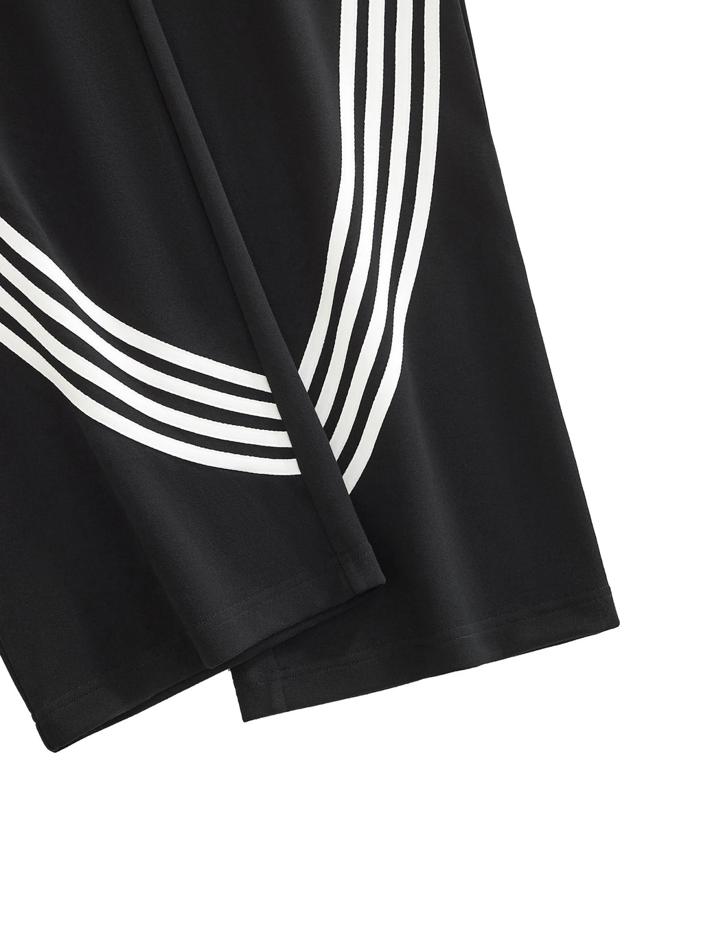 Curved Stripe Straight-Leg Sweatpants