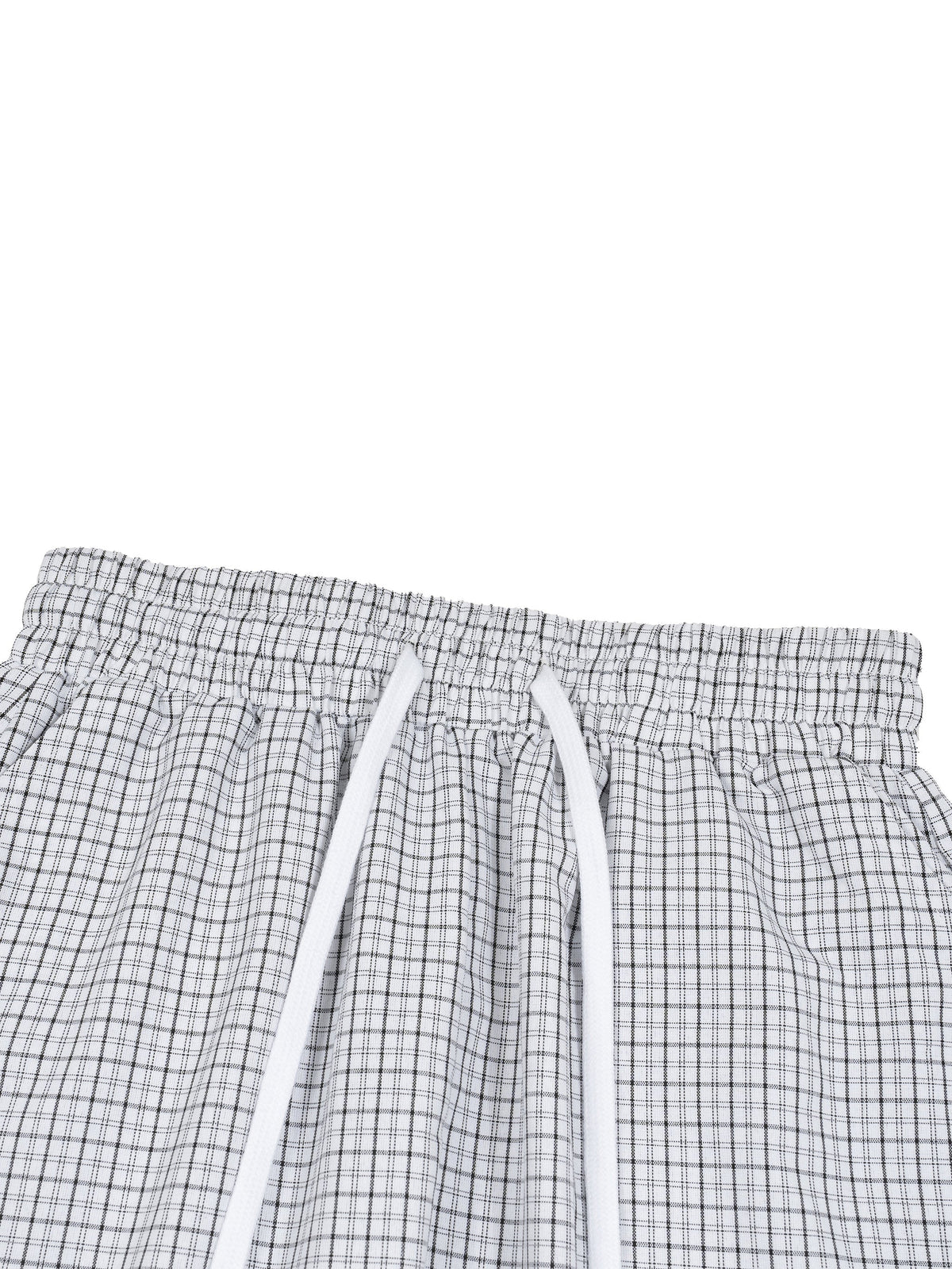 Unisex Plaid Loose Capri Shorts