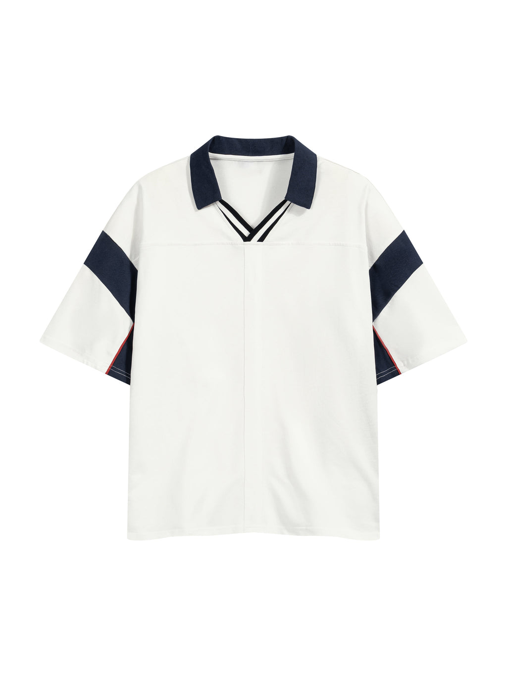 Unisex Boxy Colour Block Polo Shirt