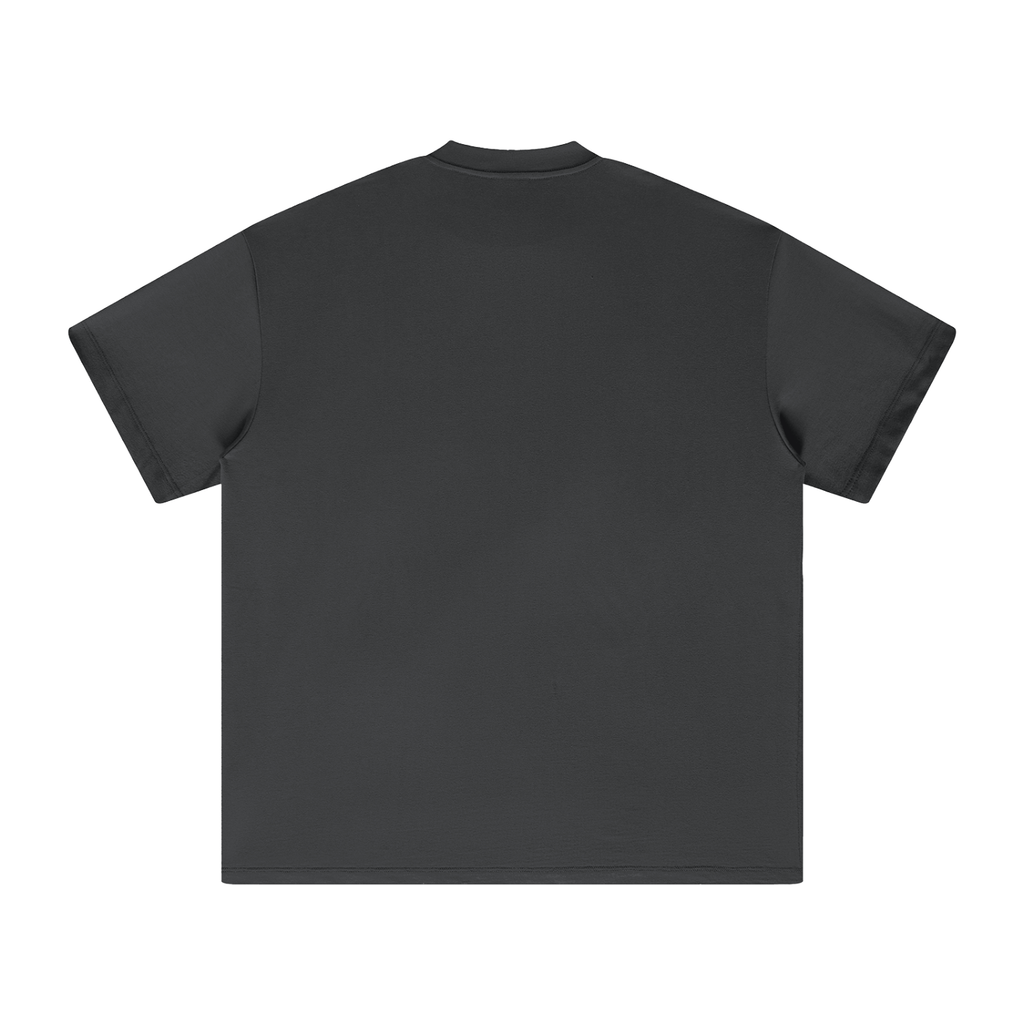 Unisex heavyweight Earth Tone T-shirt in Carbon Grey – back product view