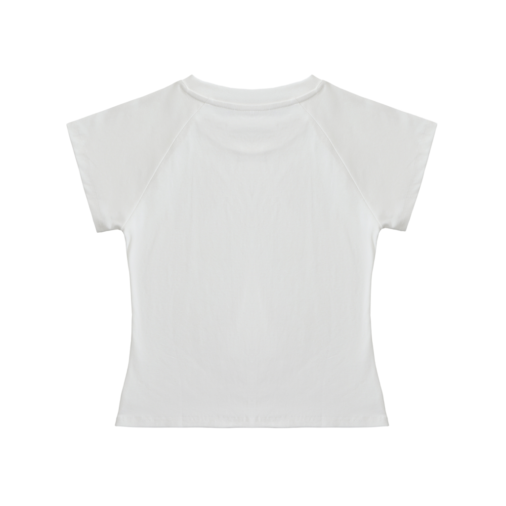 Solid Color Raglan Sleeve Crop Top