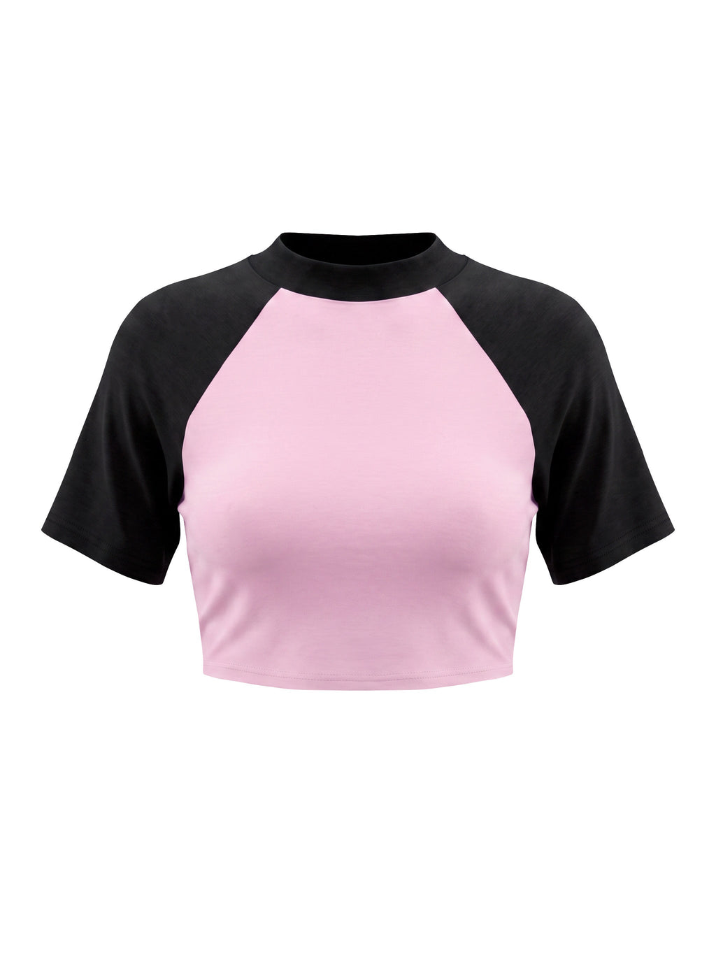 Women’s Color Block Raglan Crop T-Shirt