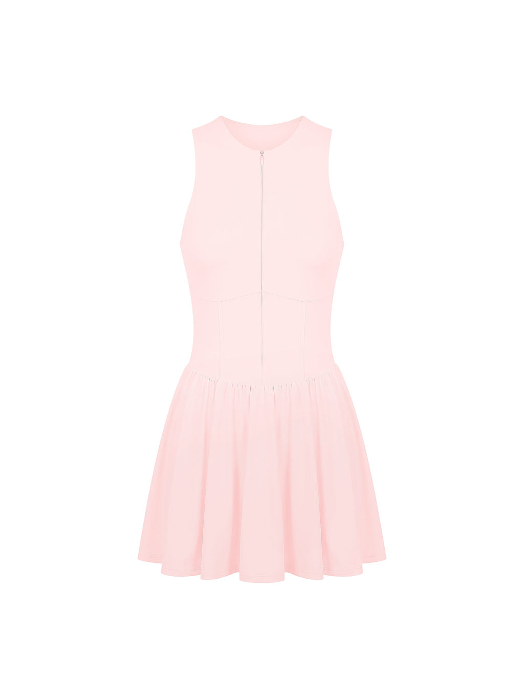 Women’s Ruched Sleeveless Full-Zip Dress