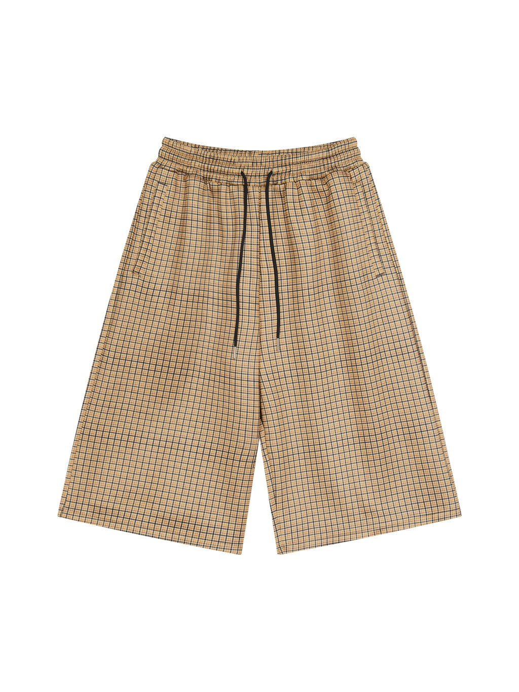 Unisex Plaid Drawstring Shorts