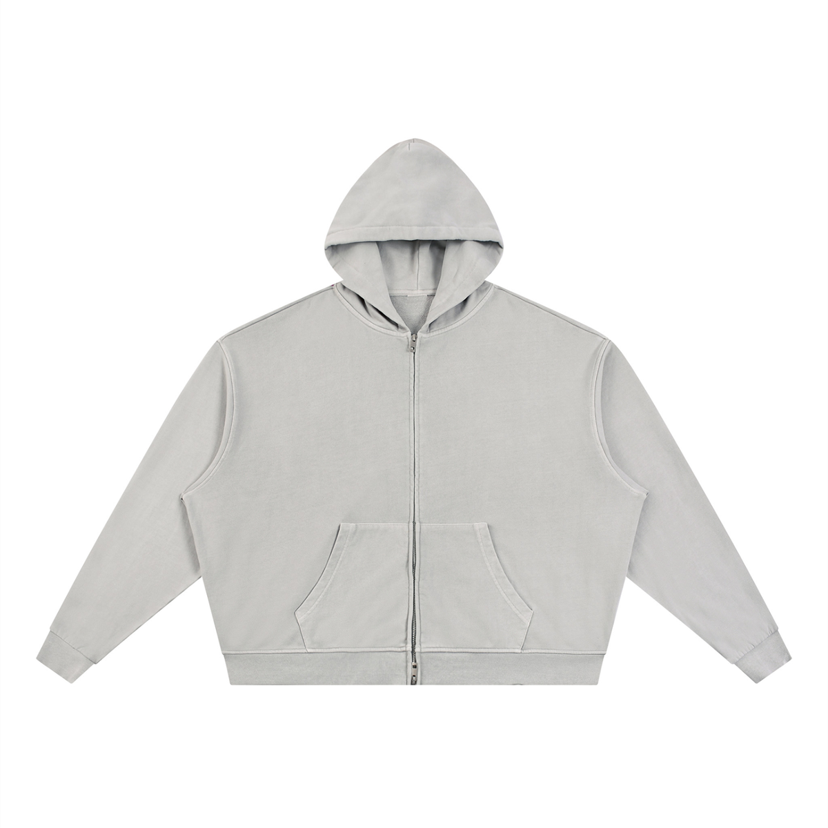 Unisex Vintage Wash Full Zip Boxy Hoodie