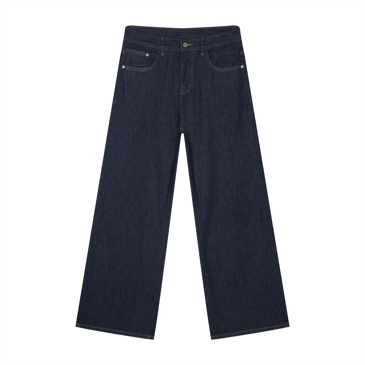Men’s Loose Fit Wide Leg Jeans – Navy Blue