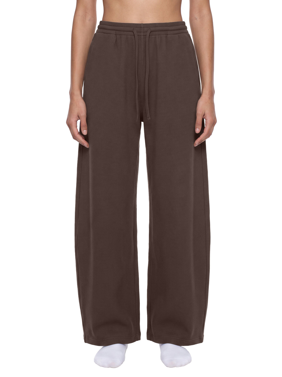 Unisex Waffle Barrel Leg Pants