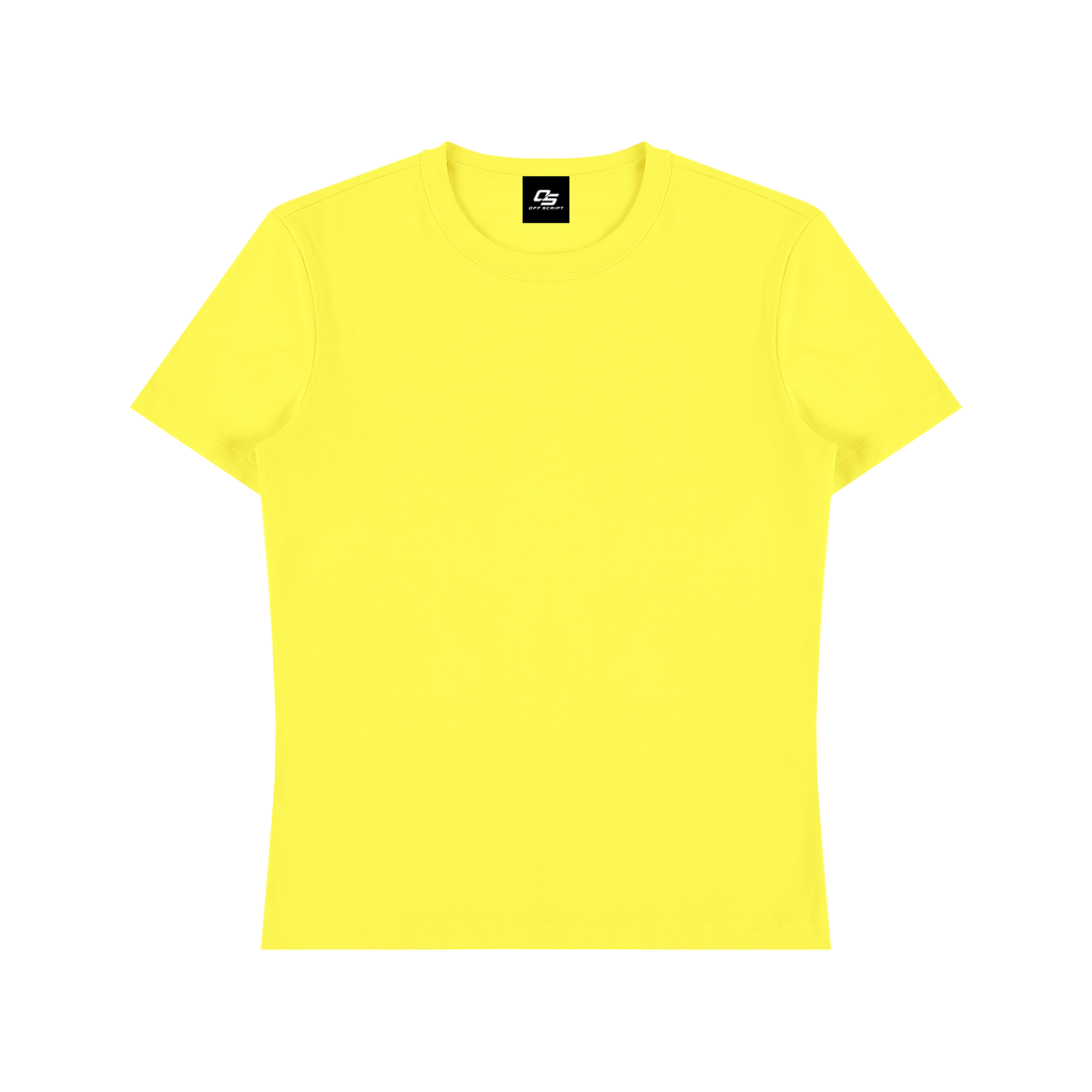 Lemon Yellow Unisex Heavyweight Cotton T-Shirt front product view