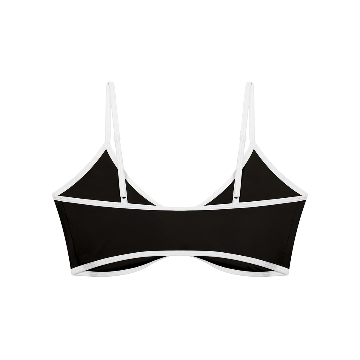 Off Script Women’s Colour-Block Ruched V-Neck Sports Bra - Black - back mockup