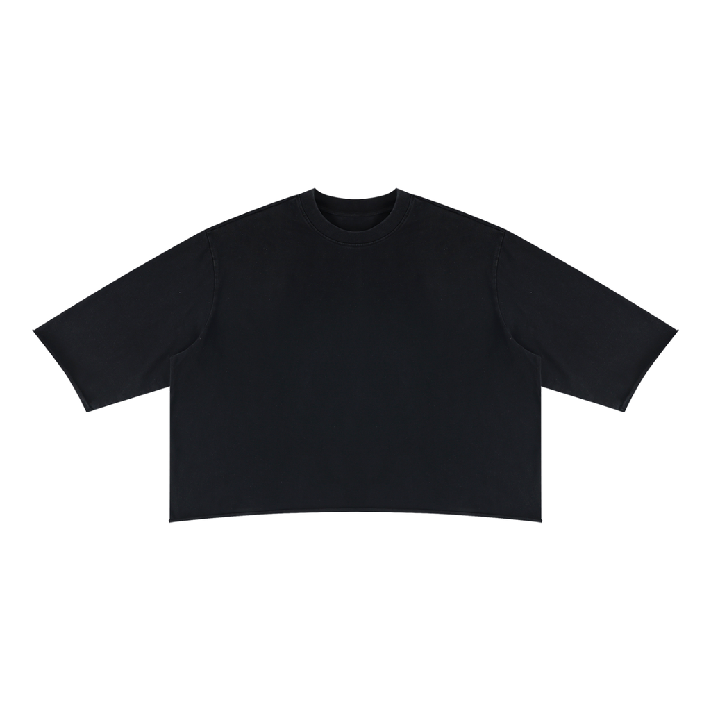 Unisex Mineral Wash Raw Hem Boxy T-Shirt