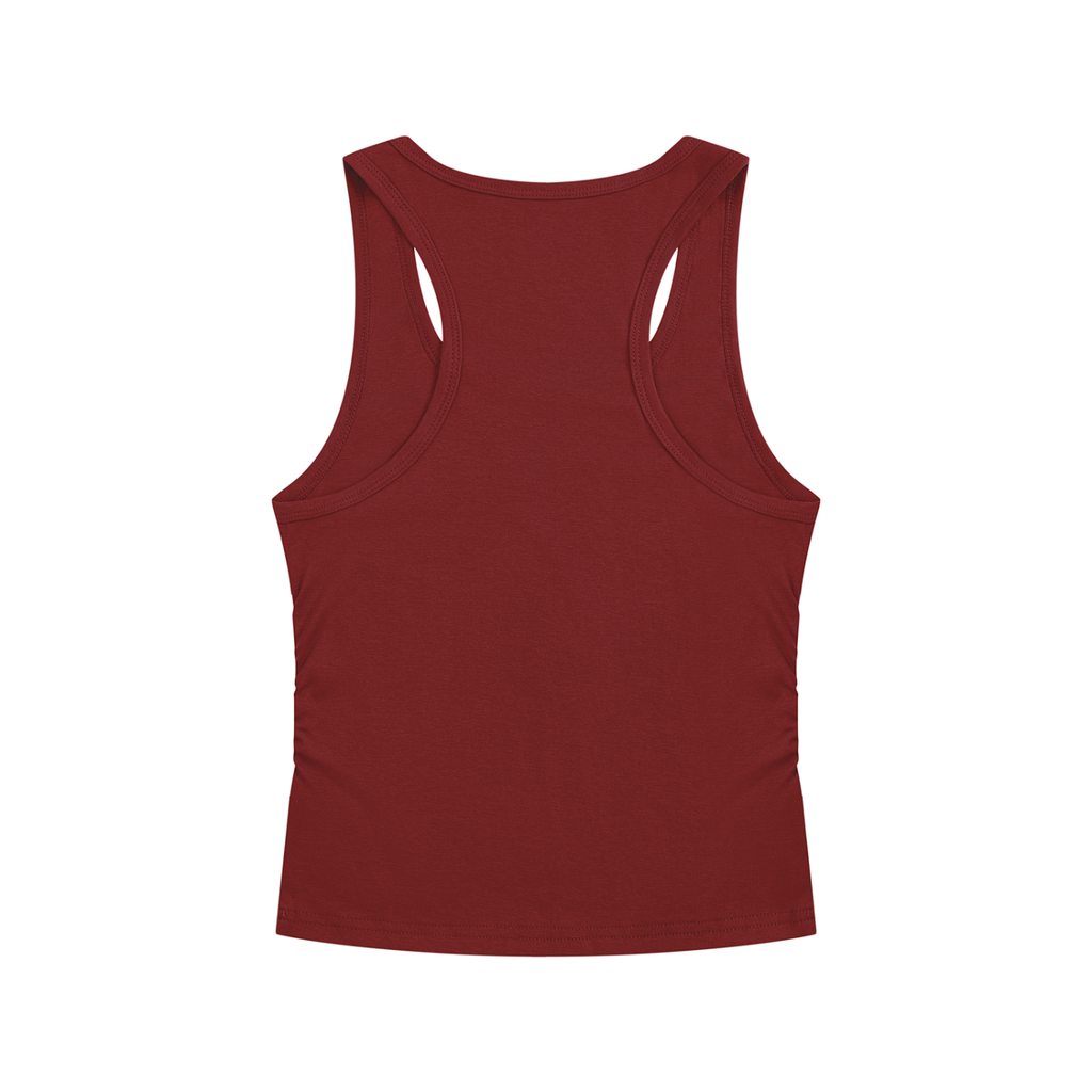 Celestial Butterfly Ruched Cropped Tank Top