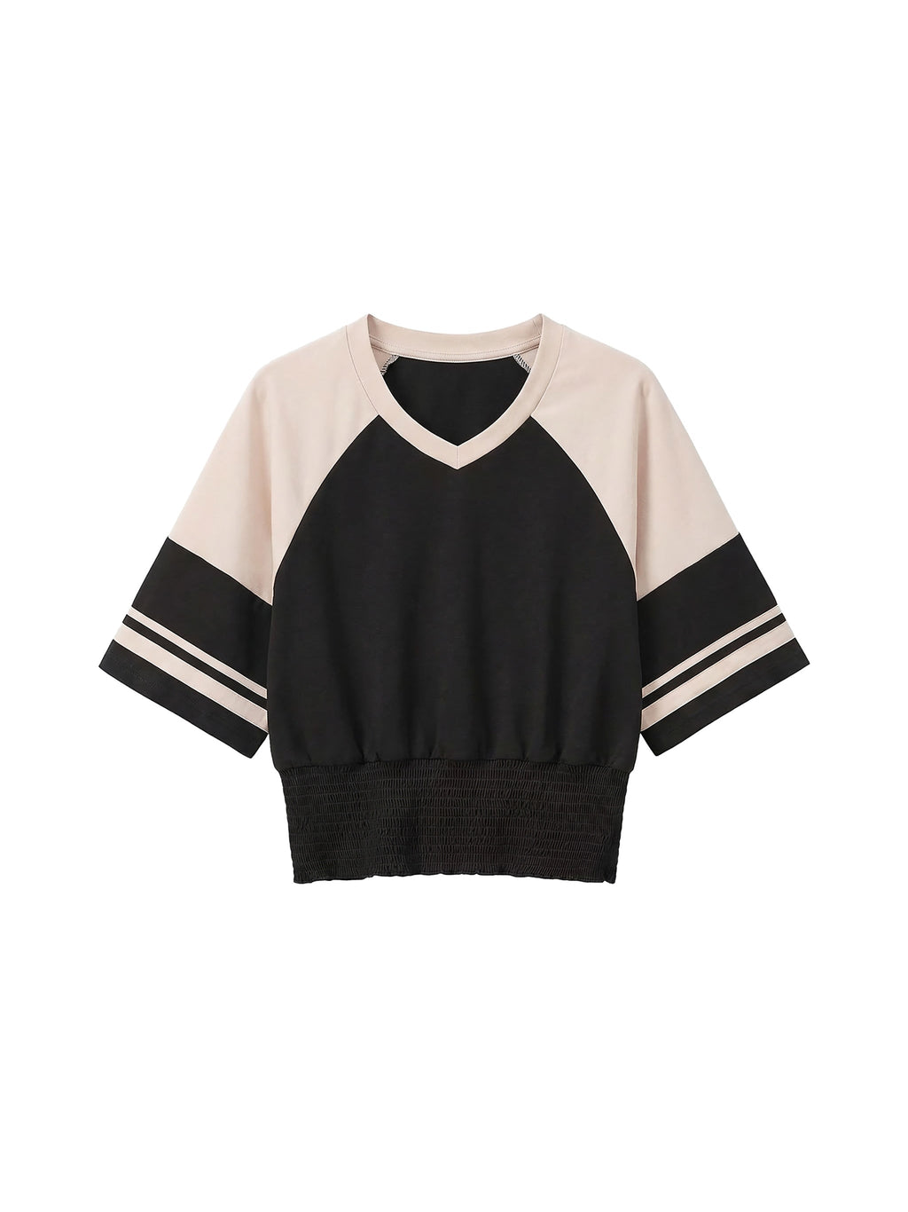 Women's Color Block Ruched T-Shirt