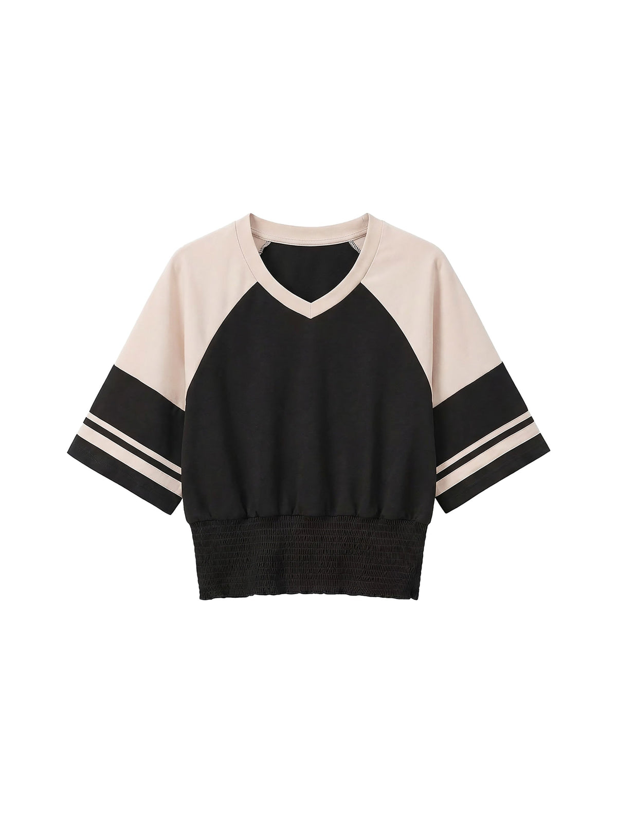 Women's Color Block Ruched T-Shirt