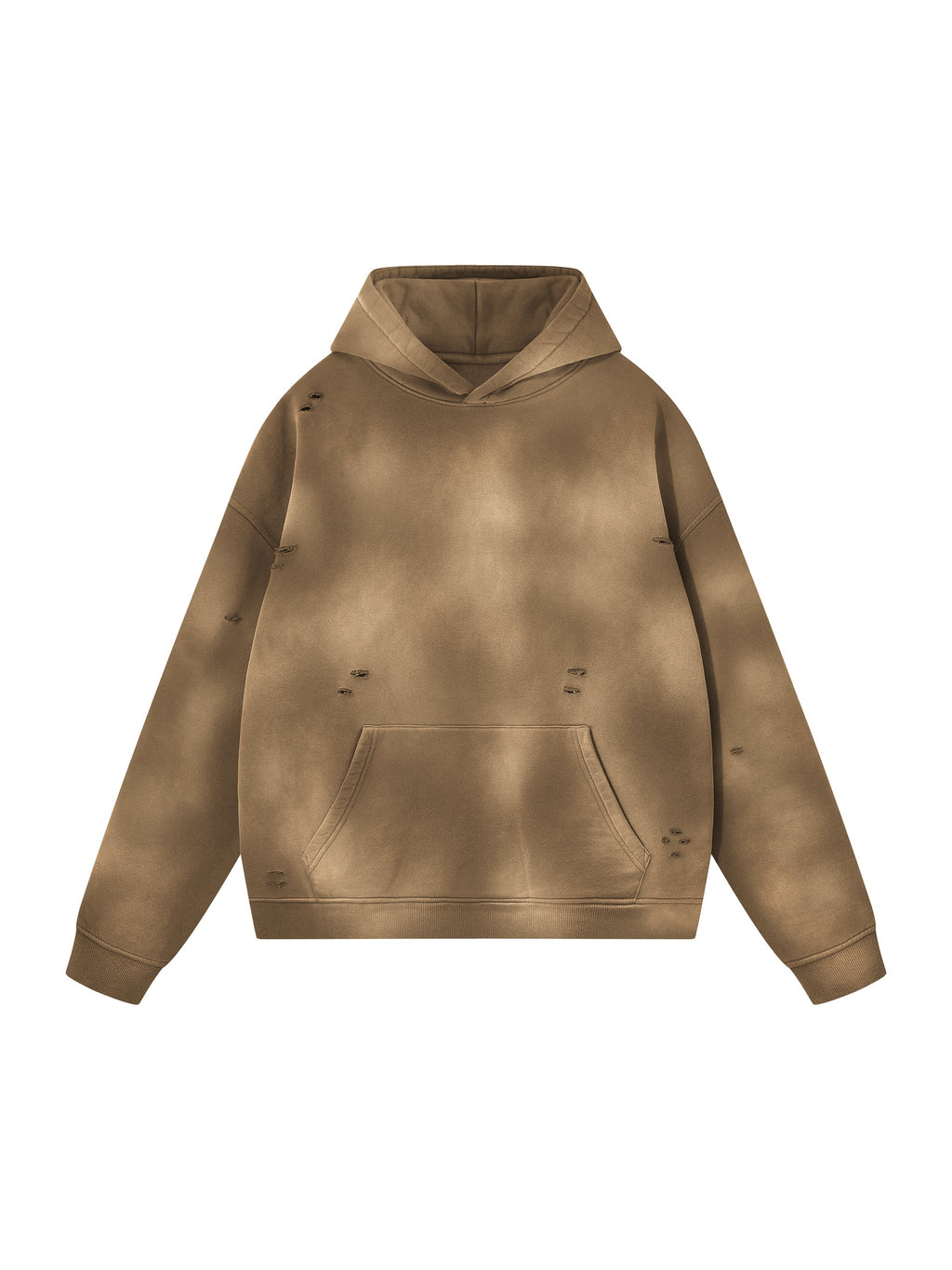 Unisex Sunfade Frayed Fleece Hoodie