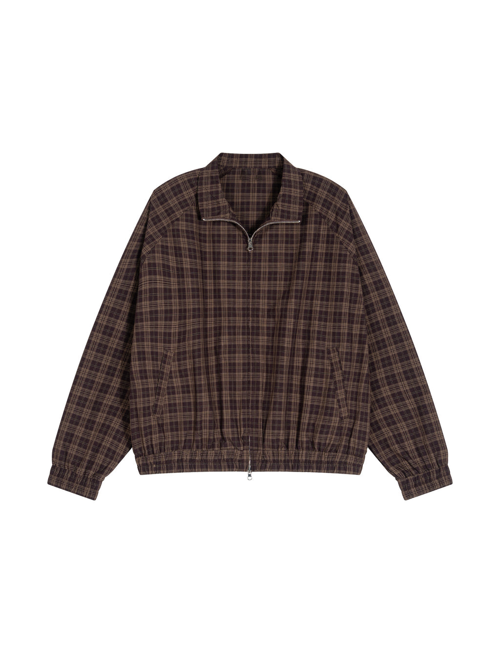 Unisex Plaid Full-Zip Track Jacket