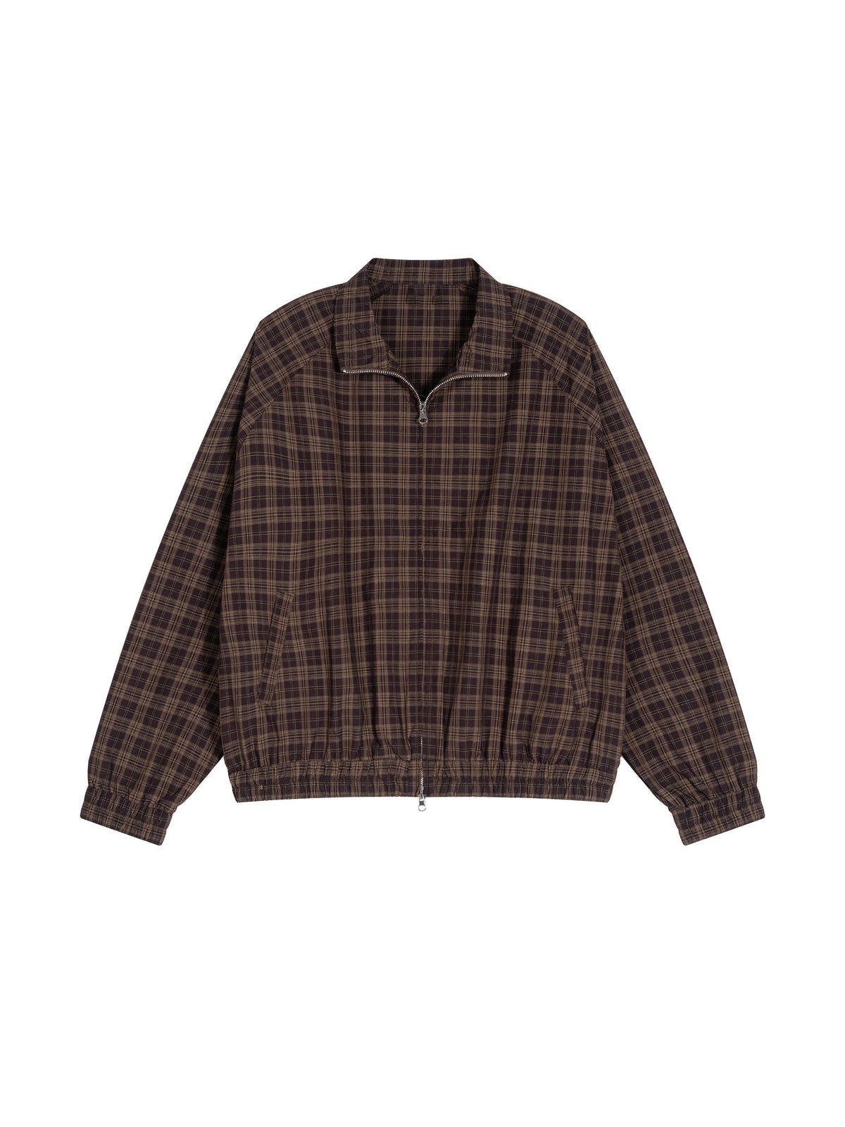Unisex Plaid Full-Zip Track Jacket
