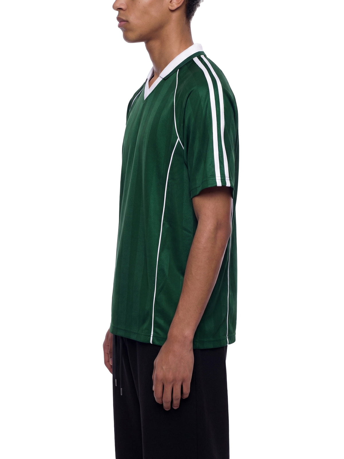 Unisex Shadow-Stripe Collared Soccer Jersey gallery view