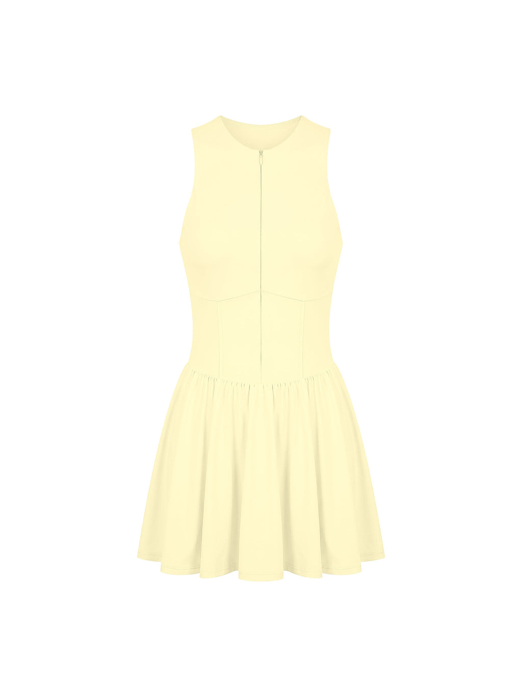 Women’s Ruched Sleeveless Full-Zip Dress