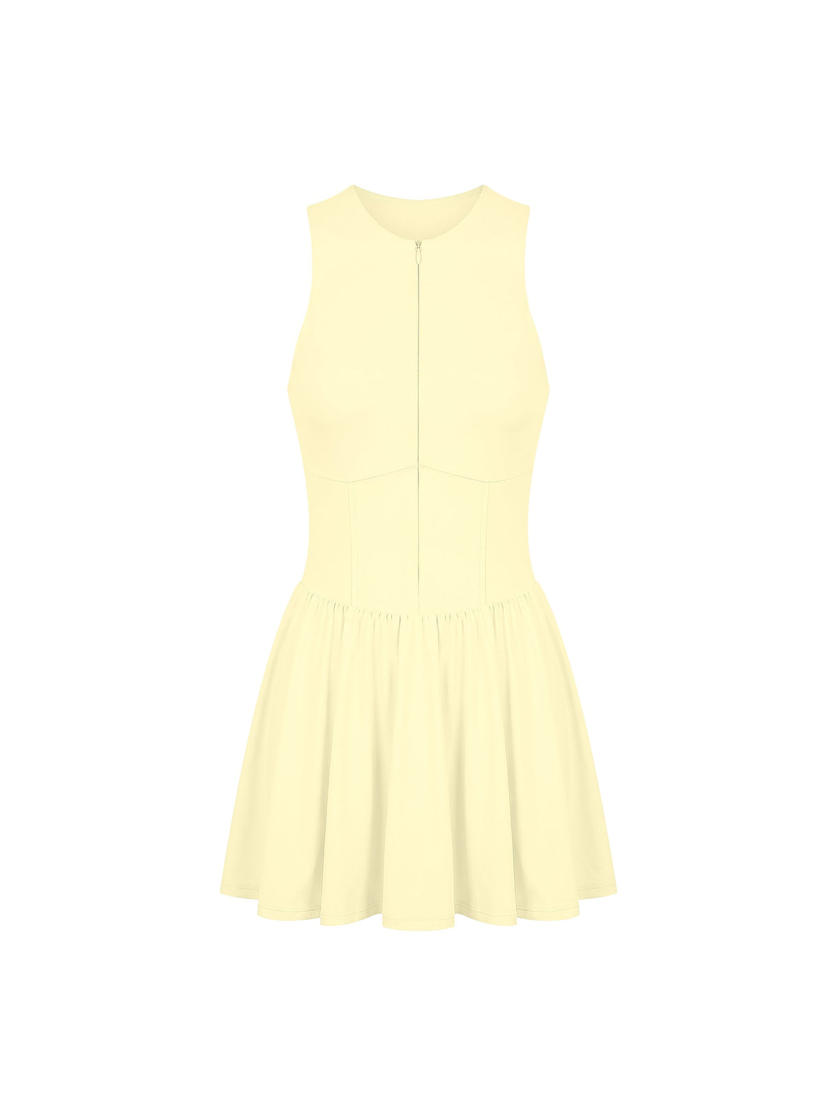 Women’s Ruched Sleeveless Full-Zip Dress