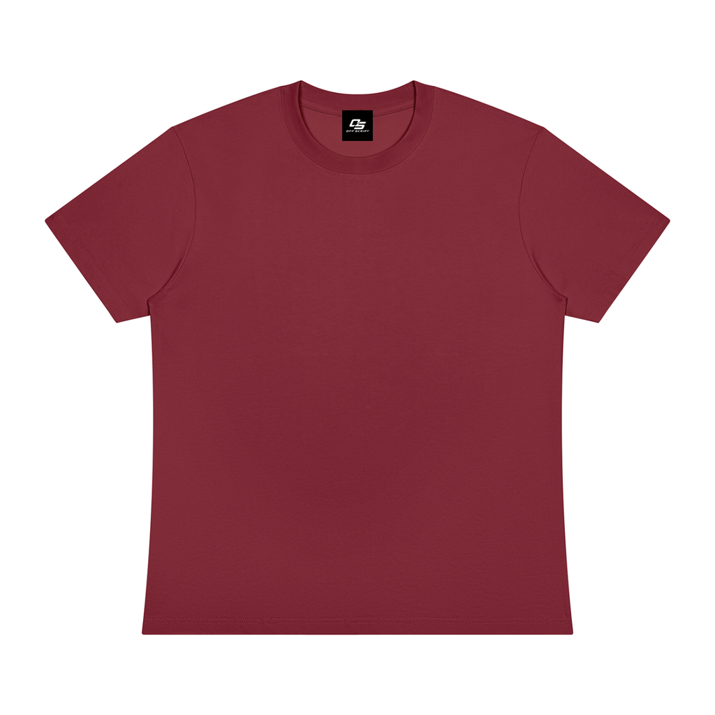 Off Script Sorona Crewneck T-Shirt - Wine Red front view