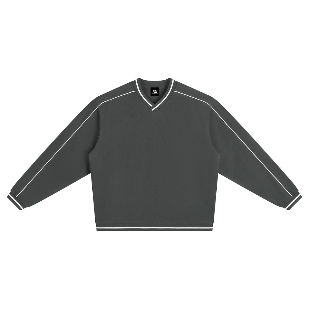 Unisex Color Block V-Neck Sweatshirt