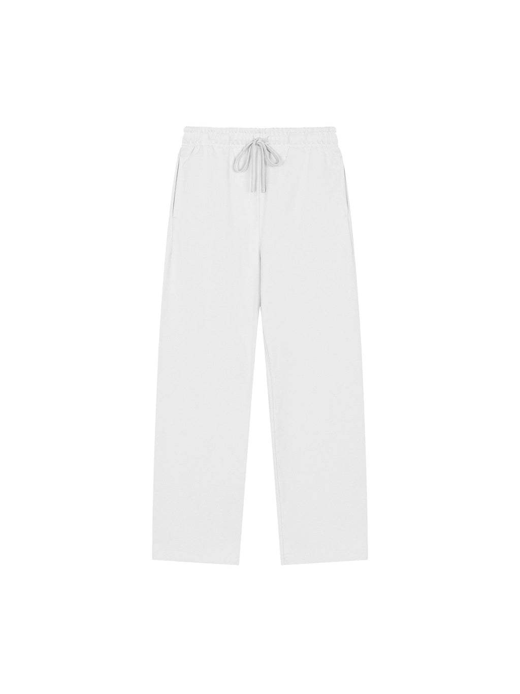 Solid Colour Straight-Leg Sweatpants